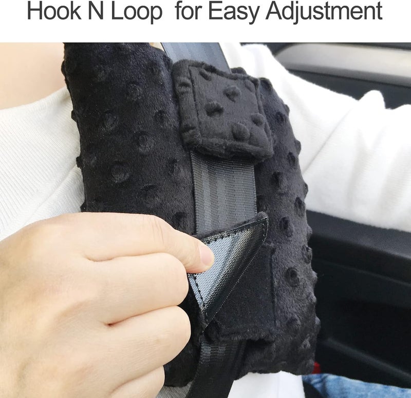 HapiPoppy Port Pillows Chemo Port Pillow for Seatbelt Chest Protector Chemo Patients Pacemaker Heart Surgery Recovery Support Cushion Gifts Women Minky Dot Black - Image 2